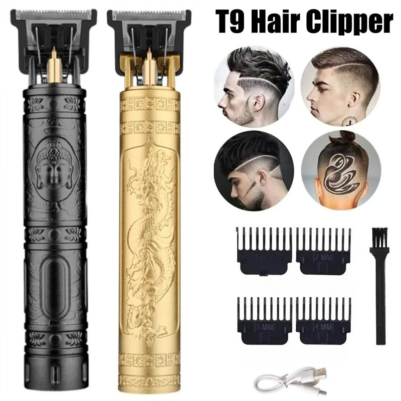 Hair Clipper Professional - T9 헤어 클리퍼(4개의 가이드 빗 포함)