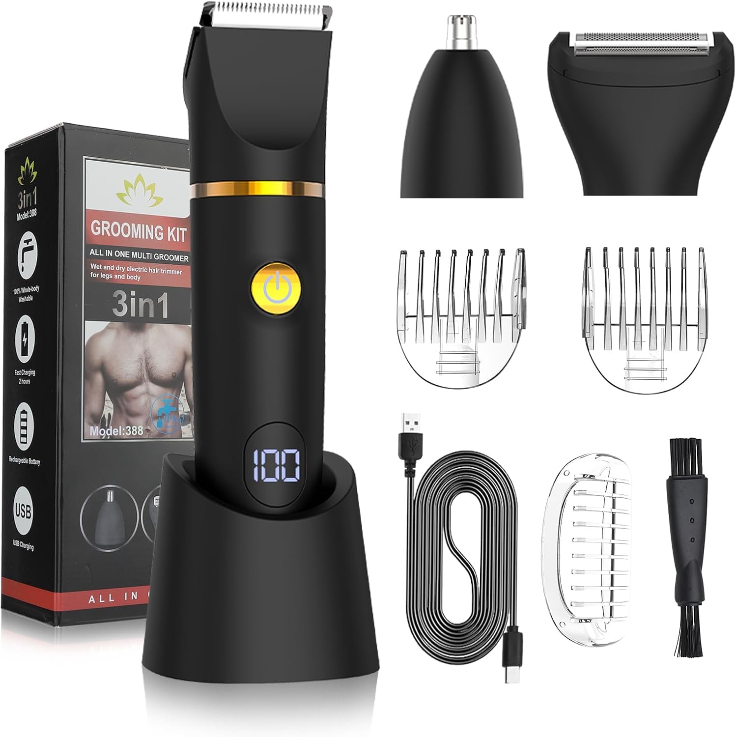 Men'S Grooming Nose And Ear - 남녀 공용 바디 트리머, 3 in