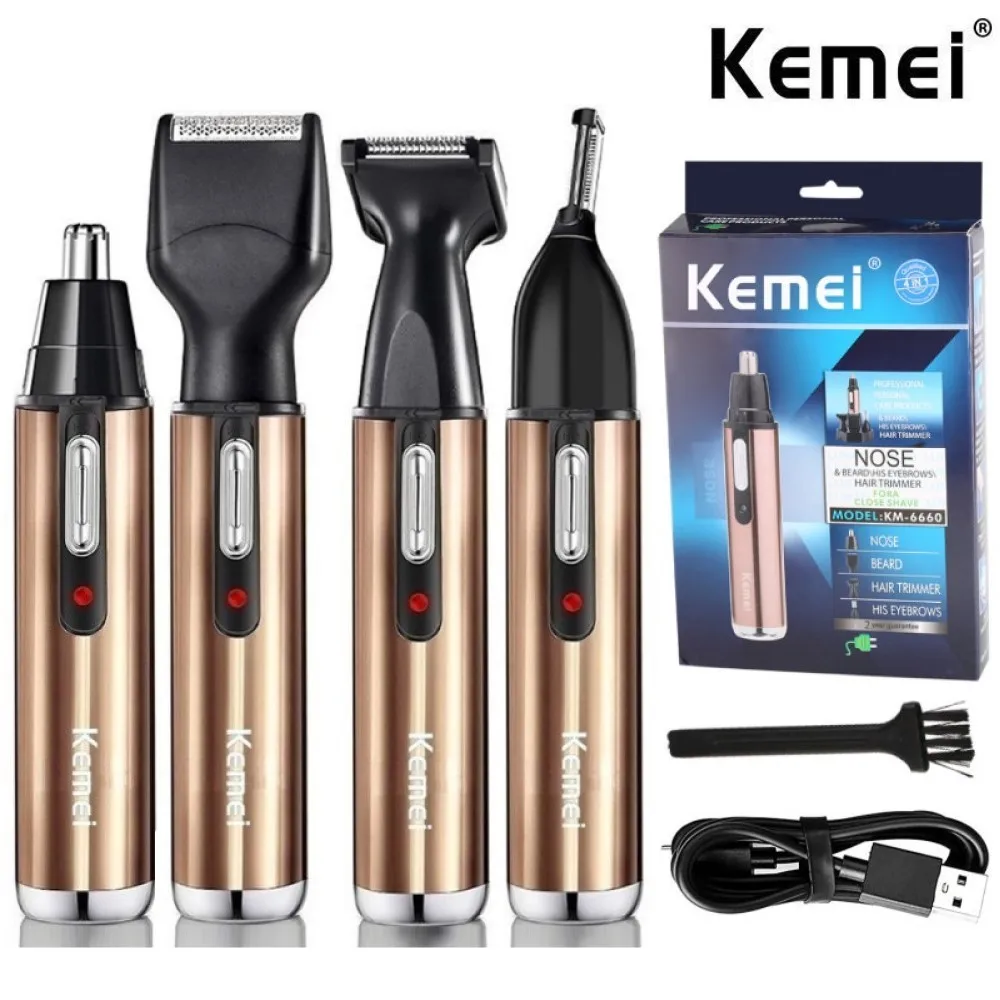 Mens Grooming Box - Kemei 남녀공용 올인원 충전식 코 트리머,