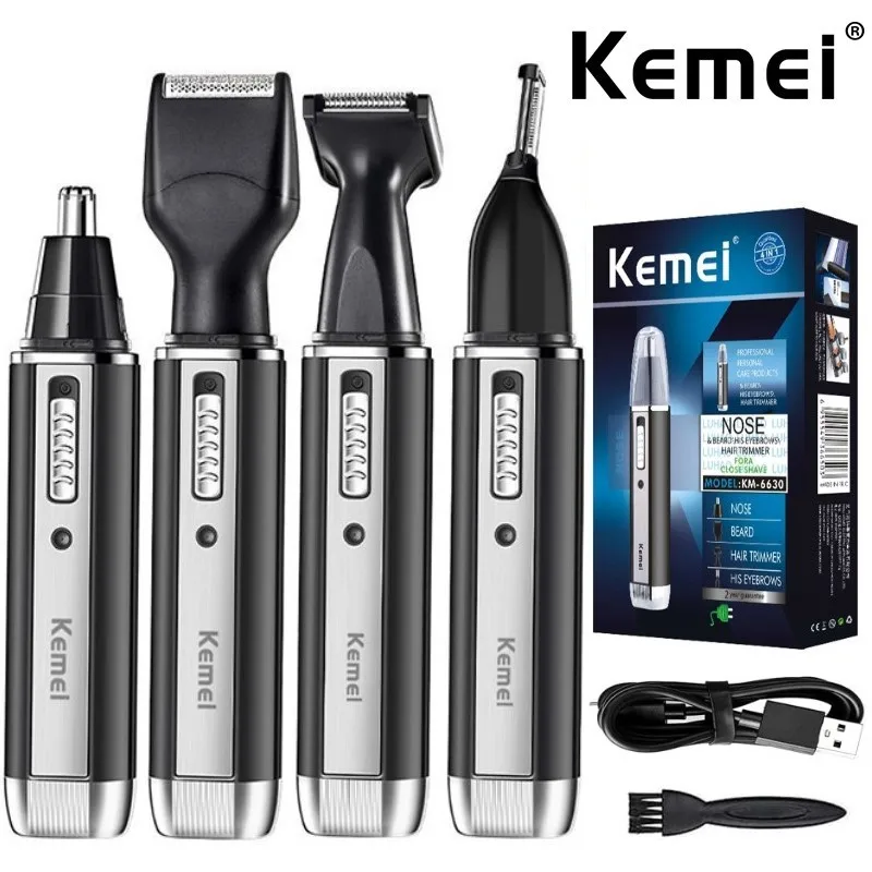 남성용 Kemei 4 in 1 트리머 전기 코 및 귀  - Men'S Grooming Nose And Ear 리뷰 및 가격