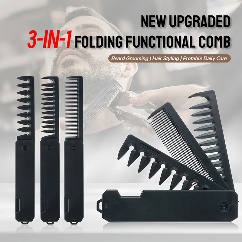 남성용 3-in-1 접이식 수염 빗, 수염 빗 브러시, - Mens Grooming Box 리뷰 및 가격