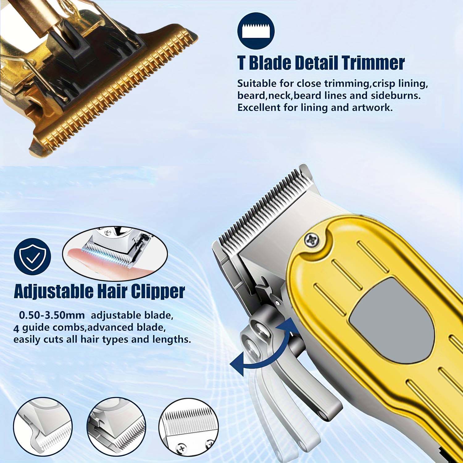 2 in 1 전기 헤어 클리퍼 & T-블레이드 트리머  - Beard Trimmer Cordless 리뷰 및 가격