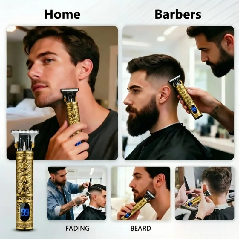T9 전기 헤어 클리퍼 4개의 가이드 빗, 청소 브러시 - Beard Trimmer Cordless 리뷰 및 가격