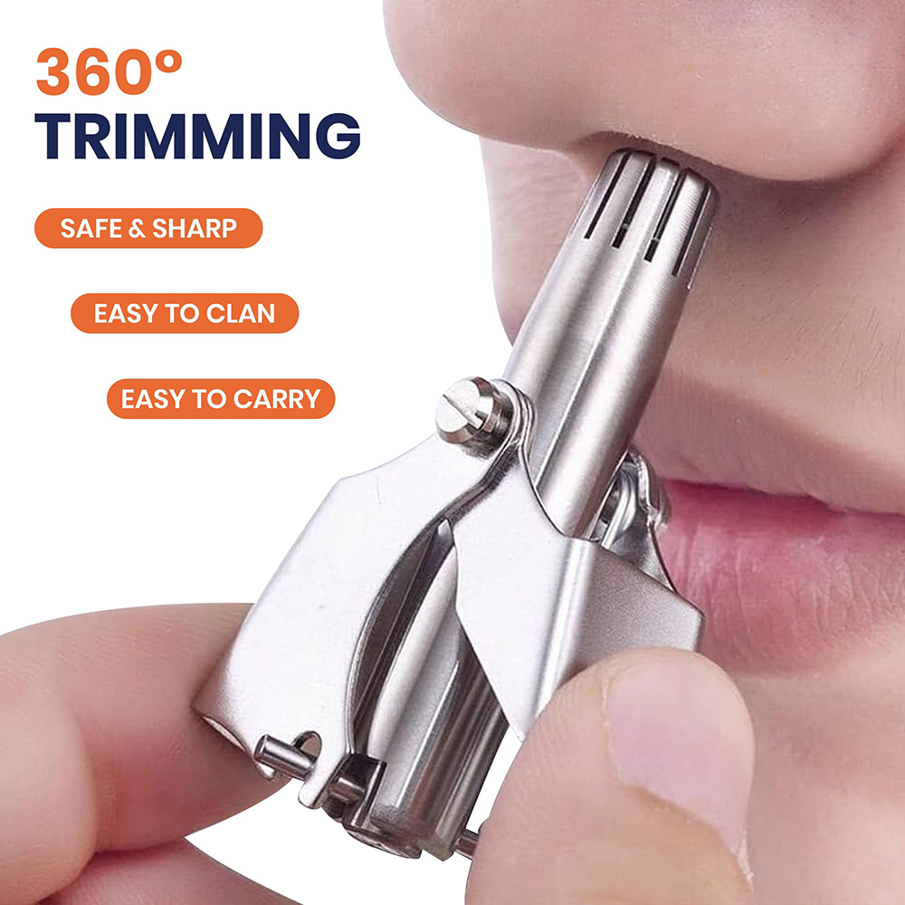 휴대용 스테인레스 스틸 수동 코 귀 털 트리머 헤어 리 - Men'S Grooming Nose And Ear 리뷰 및 가격